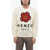 Kenzo Crew Neck Poppy Wool Sweater White