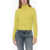 Allude Cable Knit Cashmere Turtleneck Sweater Yellow