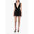 Saint Laurent Semi-Sheer Mini Dress With Open Back Black