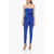 Saint Laurent Draped Jumpsuit With Decorative Detail Blue