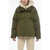 YVES SALOMON Ys Army Logoed Down-Jacket With Removable Fur Hood Military Green