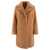 Herno Herno Faux Fur Single-Breasted Coat Beige