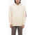 Alpha Industries Fleeced Cotton Hoodie With Printed Logo Beige