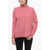 Allude Cashmere Turtleneck Sweater With Side Slits Pink