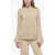 BY MALENE BIRGER Wool Crew-Neck Sweater With Bell Sleeves Beige