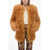 Saint Laurent Faux-Fur Coat Without Fastening Orange