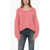 EVYINIT Merino Wool V-Neck Sweater Pink