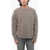 Bottega Veneta Crew Neck 3D Intreccio Wool Blend Sweater Beige