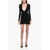 Saint Laurent Draped Mini Dress With Rear Zip Black