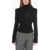 LAQUAN SMITH Crossed Cropped Blazer With Satin Lapel Black