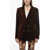 ETRO Velour Double-Brest Blazer With Jewels Buttoms Brown