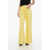 Victoria Beckham Chenille Palazzo Pants With Patch Pockets Yellow