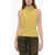 Co.Go Taffetà Halter Top With Lace-Up Detail Yellow