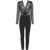 Elisabetta Franchi Combined jumpsuit in flocked tulle Black