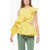 Alexander McQueen Cut-Out Top With Ruffle Detailing Yellow