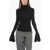 NENSI DOJAKA Turtleneck Top With Godet Cuffs Black