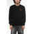 Alexander McQueen Crew Neck Wool Sweater With Beaded Embroidery Black