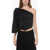 Loewe Paula's Ibiza One-Shoulder Crop Top With Decorative Knot Black