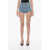 MUGLER Denim Shorts With Jersey Inserts Light Blue