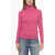 Allude Ribbed Cashmere Turtleneck Sweater Pink