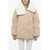 IENKI IENKI Oversized Quilted Down-Jacket With Fax-Fur Collar Beige