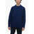 SEAFARER Vintage Effect Cable-Knit Crewneck Sweater Blue