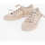 CORNELIANI Id Canvas Low-Top Sneakers With Leather Details Beige