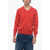 BRUNO MANETTI V-Neck Cashmere Sweater Red