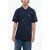 Kenzo Cotton Polo With Embroidered Floral Pattern Blue