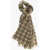 Destin Check Ment Scarf With Fringes Multicolor