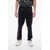 Moncler Cotton Blend Trackpants With Side Contrasting Bands Blue