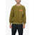 Aries Fleeced Crew-Neck Sweatshirt With Logo Green