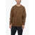 AURALEE Solid Color Wool Crew-Neck Sweater Brown