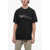 BLUEMARBLE Solid Color Revolution Crewneck T-Shirt With Frontal Print Black