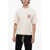 A PAPER KID Cotton Crew-Neck T-Shirt Witth Logo-Print Beige