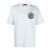 Versace Versace Striped Jersey Fabric T-Shirt + Embroidered Nautical Emblem Clothing WHITE