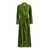 forte_forte Pliss' Velvet Crossover Dress GREEN