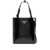 Prada Prada Floral-Embossed Leather Tote Bag Black