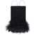 THE ATTICO The Attico Fujiko Compact Techno Jersey With Ostrich Boa Feathers Mini Dress Clothing Black