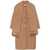 TOTÊME TOTEME Embroidered Scarf Coat Clothing BROWN