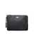 Prada Prada Triangle-Logo Leather Clutch Bag Black