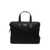 Prada Prada Re-Nylon Leather-Trimmed Briefcase Black