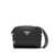 Prada Prada Enamel-Logo Messenger Bag Black