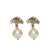 Alexander McQueen Alexander McQueen Seal Logo Pearl Earrings GOLD