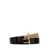 Alexander McQueen Alexander McQueen Calf Leather Belt With Logo NERO E ORO