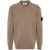 Stone Island Stone Island Beige Wool Crewneck Sweater With Logo Patch Beige