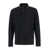 Emporio Armani Black Long Sleeve Polo Shirt With Logo Embroidery In Stretch Cotton Man Black