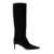 Dolce & Gabbana Black High Boots With Dg Logo In Suede Woman Black