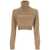 Palm Angels Palm Angels Cropped High Neck Sweater BROWN