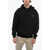 DRÔLE DE MONSIEUR Solid Color Brushed Cotton Hoodie Black